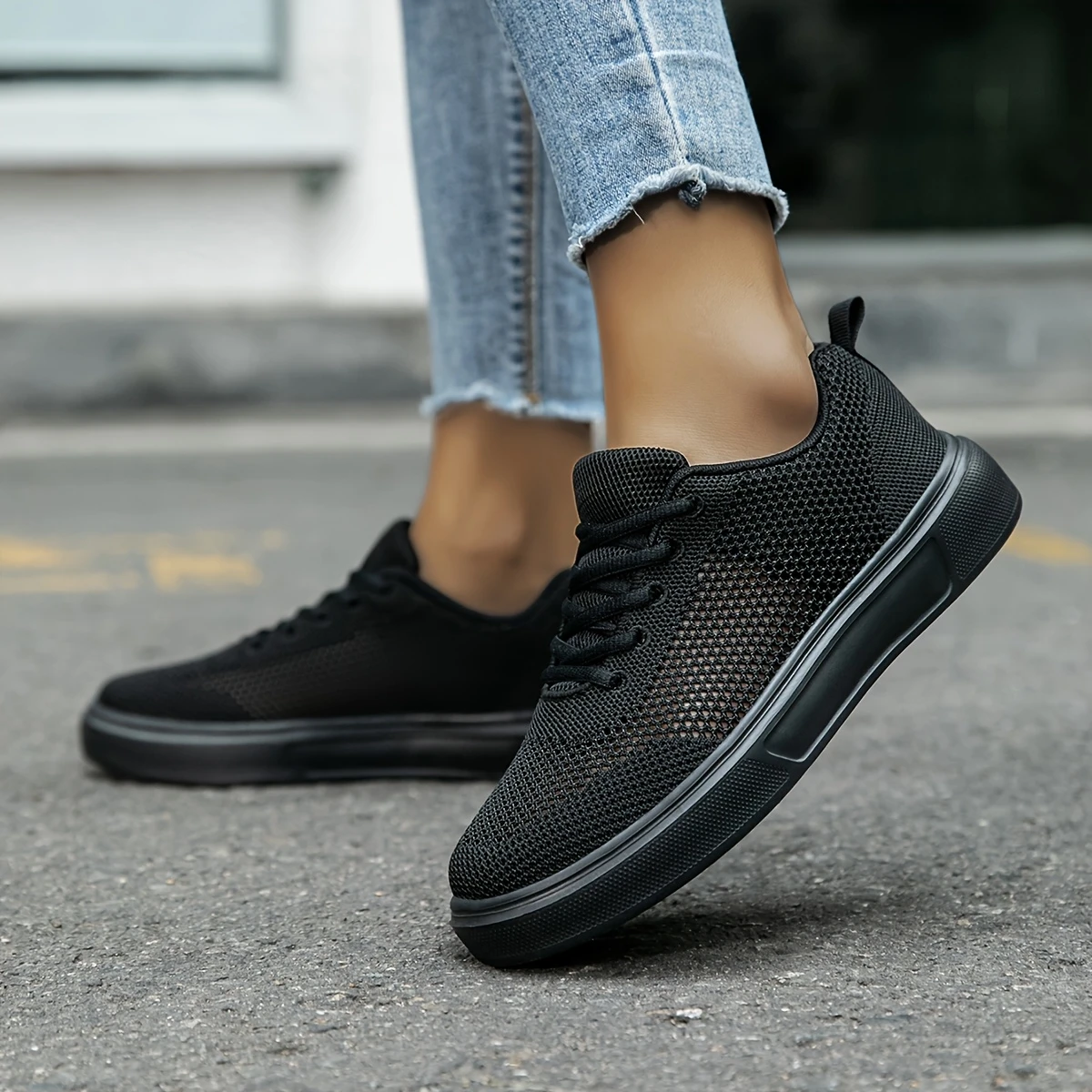 womens breathable mesh sneakers lightweight   walking shoes with eva cushioned sole stability support white   for casual light athletic wear   details 4