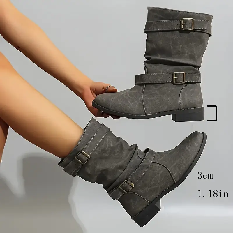 womens ankle boots low heel comfortable casual winter shoes versatile fashionable womens warm short boots suitable for all 23   details 4