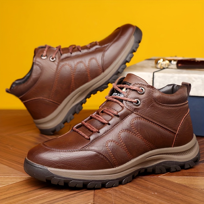 ⏰Last Day! 50% OFF 🔥Men'S Stylish Black Leather High-Top Boots