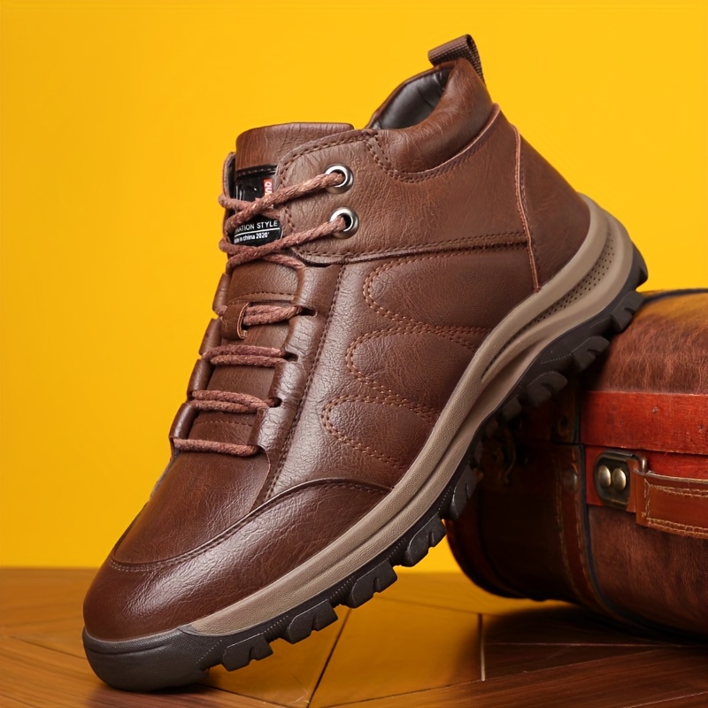 ⏰Last Day! 50% OFF 🔥Men'S Stylish Black Leather High-Top Boots