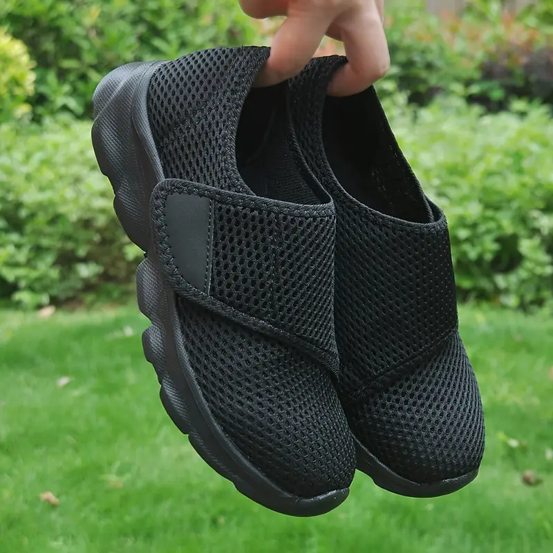 womens orthopedic walking shoes for wide feet   adjustable straps soft fabric upper breathable friendly sneakers with md sole for   details 1