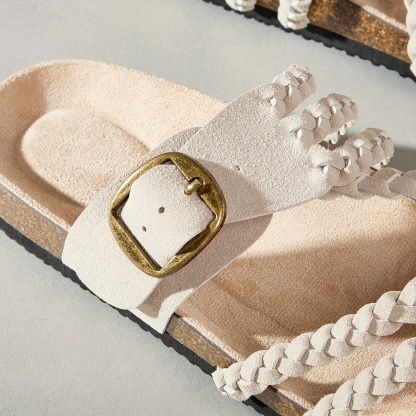 Women's Woven Soft Sole Flat Sandals