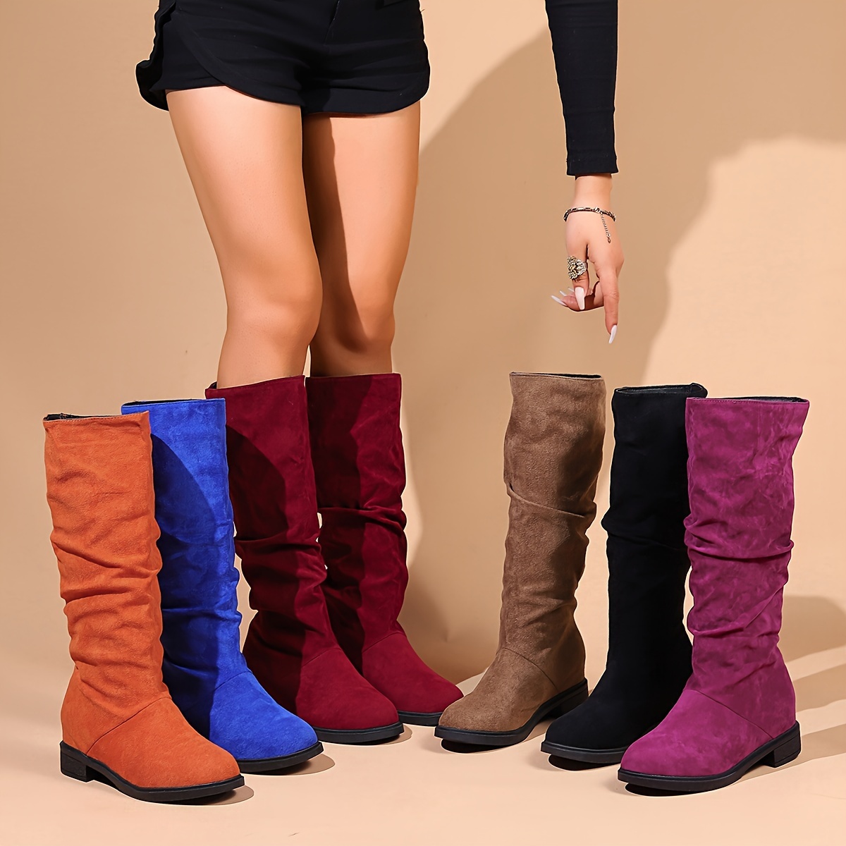 Women's Slouchy Mid Calf Boots