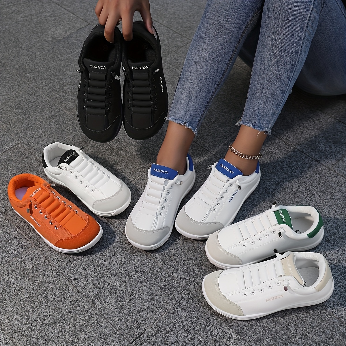 Women Wide Fit Slip-On Athletic Shoes