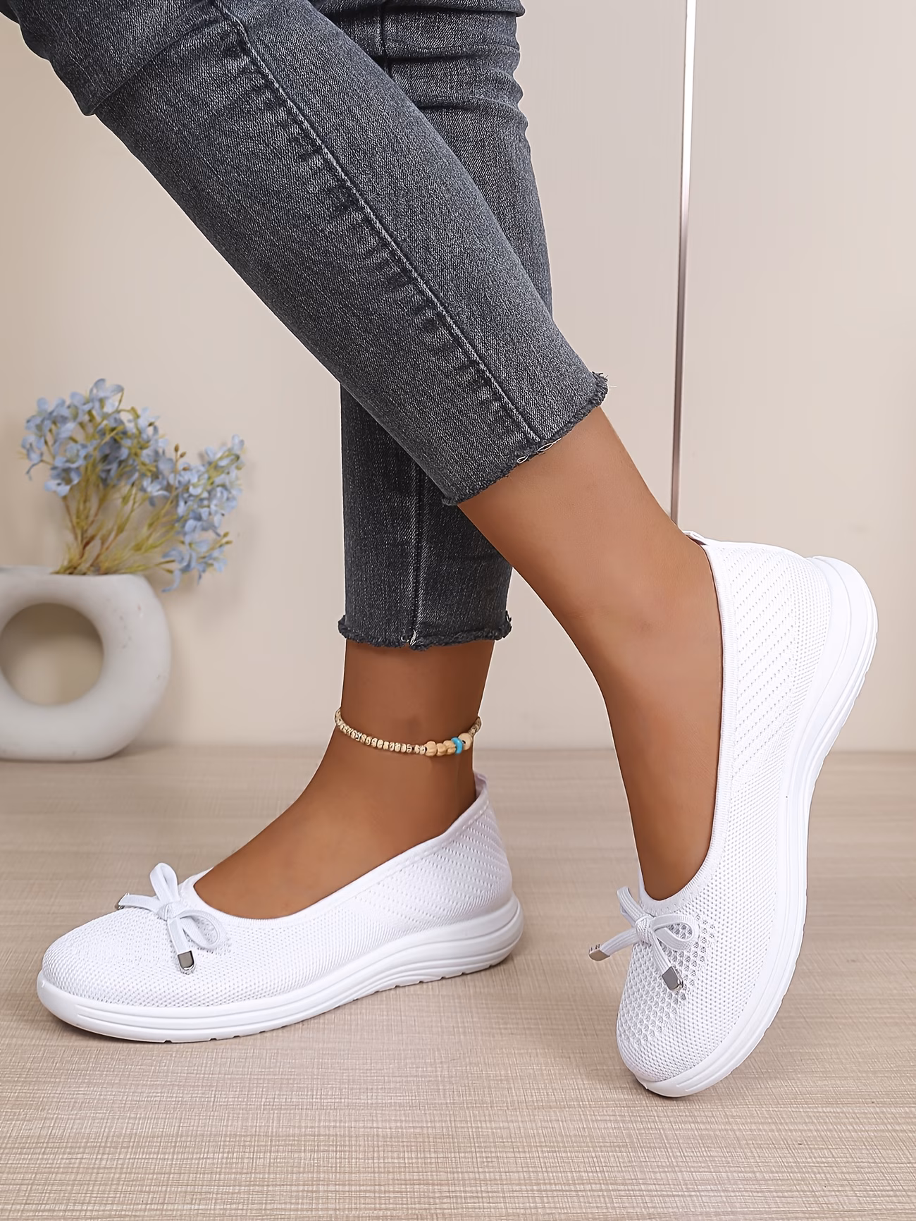   weave mesh upper breathable casual shoes soft sole anti slip shallow   lazy shoes women shoes sneakers details 15