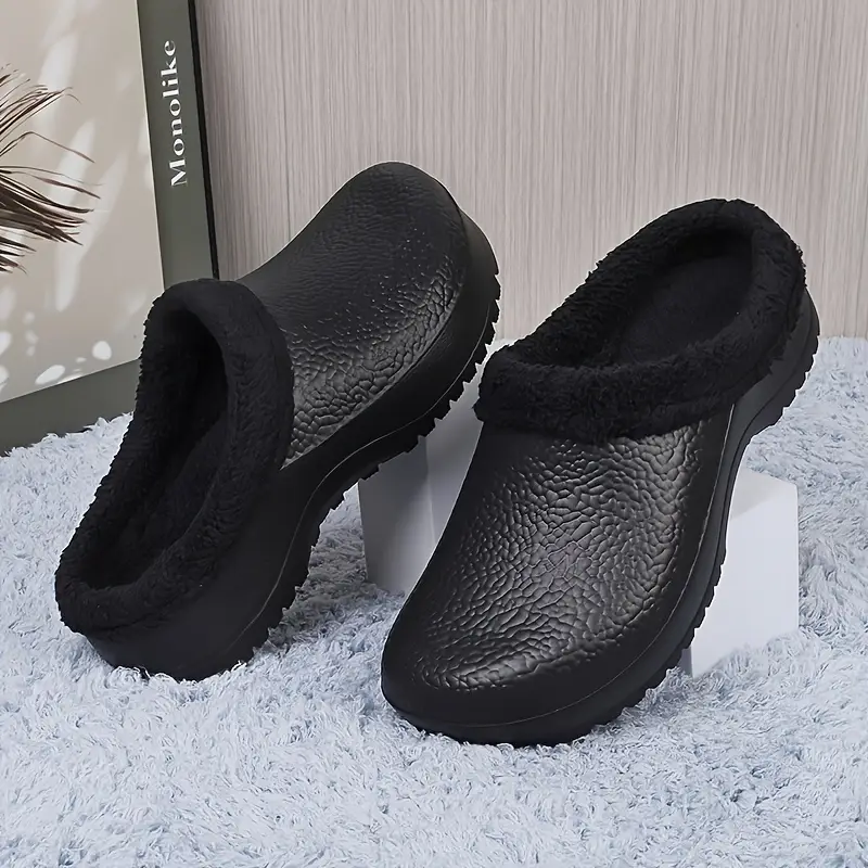 womens anti slip high quality thickened eva sole odor resistant winter casual shoes for kitchen   restaurant use black   with cushioned lining and breathable fabric designed for healthcare professionals details 1