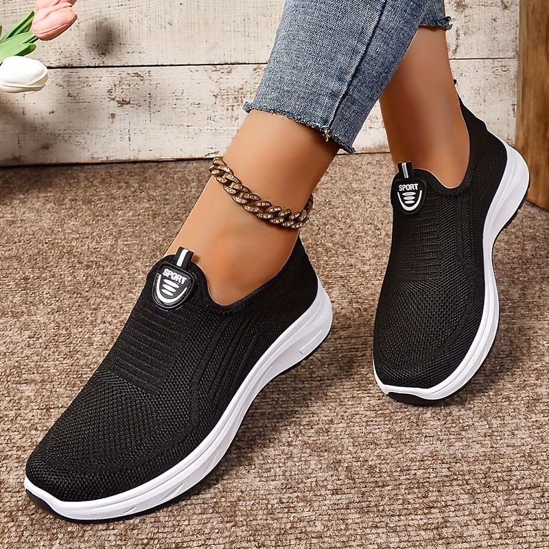 womens casual slip on sneakers non slip soft and comfortable mesh knit upper for breathable lightweight slip resistant and durable women shoes details 4