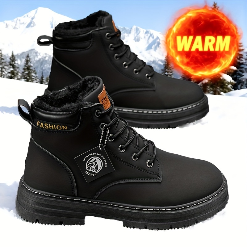 Men's Thick Warm Lining Winter Snow Boots
