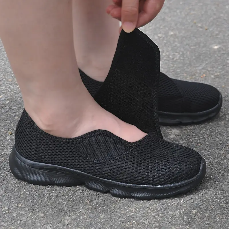 womens orthopedic walking shoes for wide feet   adjustable straps soft fabric upper breathable friendly sneakers with md sole for   details 0