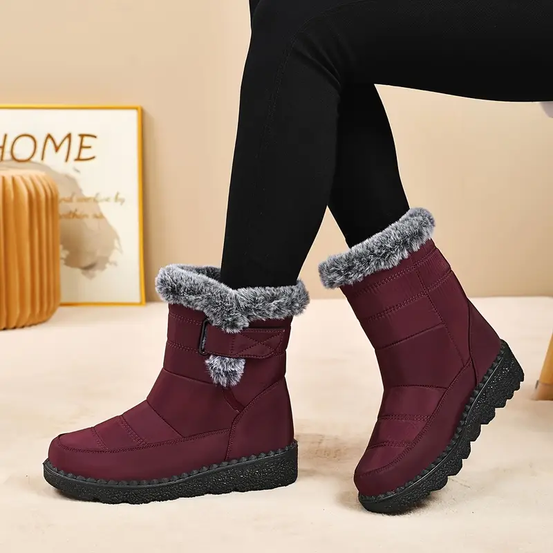 suitable for all this winter warm womens fur shoe is a casual snow boot with soft and warm lining stylish and trendy casual womens shoes details 3
