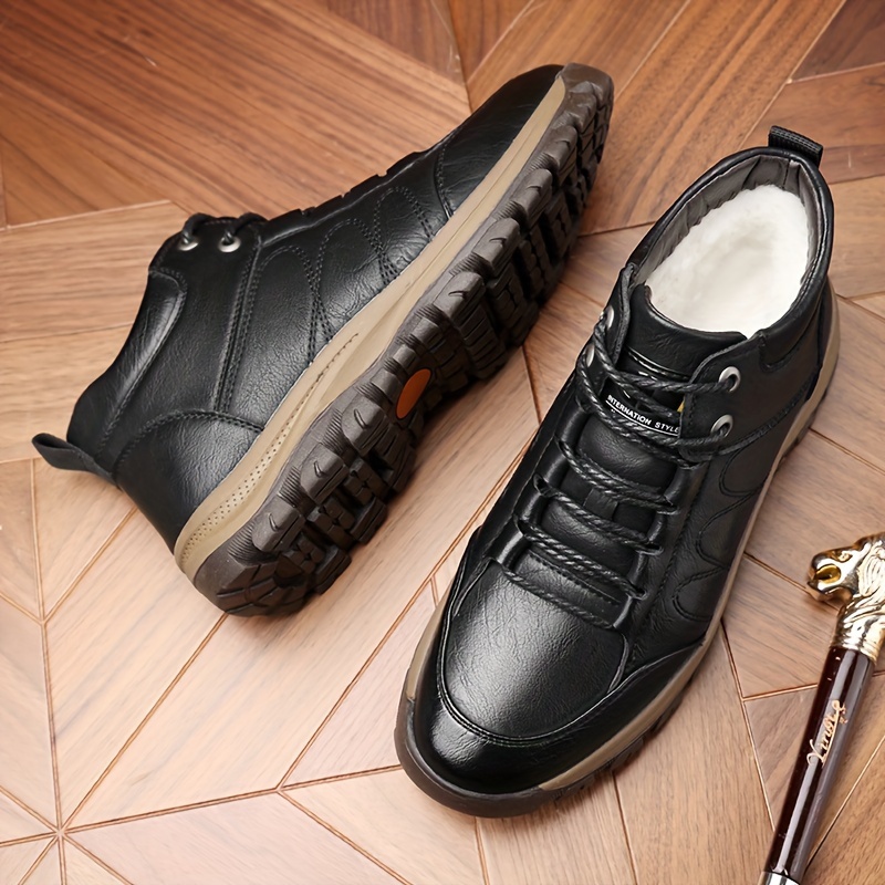 ⏰Last Day! 50% OFF 🔥Men'S Stylish Black Leather High-Top Boots