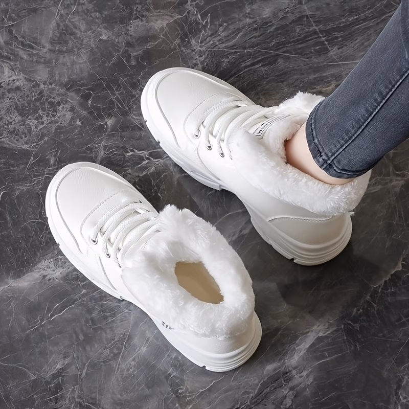 womens lined thermal ankle boots thickened winter ankle boots for ladies side zipper platform winter shoes suitable for commuting daily pairing with pants jeans and casual trousers women shoes details 7
