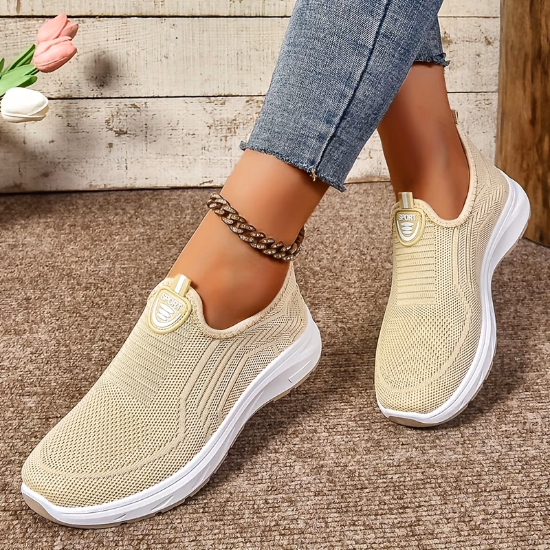 womens casual slip on sneakers non slip soft and comfortable mesh knit upper for breathable lightweight slip resistant and durable women shoes details 5