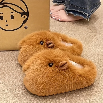 Soft Non-Slip Cute Plush Slippers