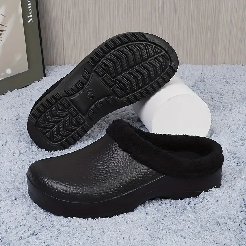 womens anti slip high quality thickened eva sole odor resistant winter casual shoes for kitchen   restaurant use black   with cushioned lining and breathable fabric designed for healthcare professionals details 2
