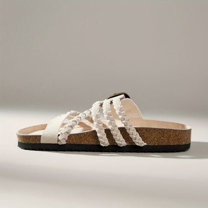Women's Woven Soft Sole Flat Sandals