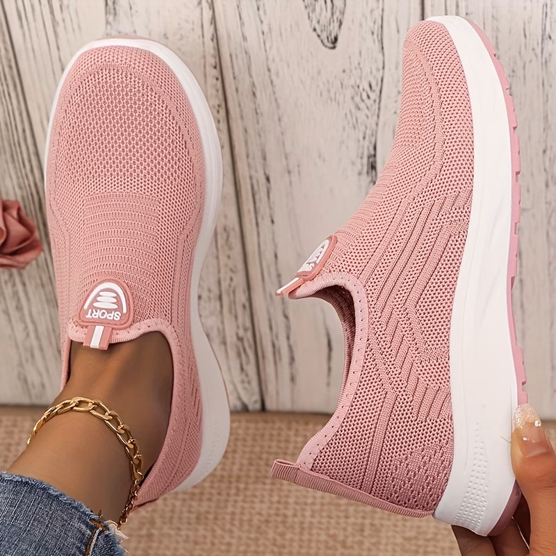womens casual slip on sneakers non slip soft and comfortable mesh knit upper for breathable lightweight slip resistant and durable women shoes details 7