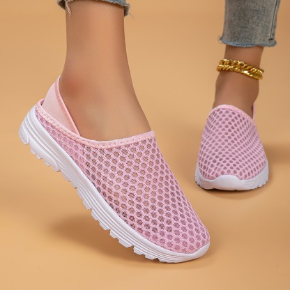 Women'S Lightweight Slip-On Mules Sneakers - Breathable Mesh Fabric Upper