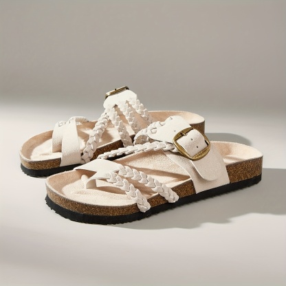 Women's Woven Soft Sole Flat Sandals