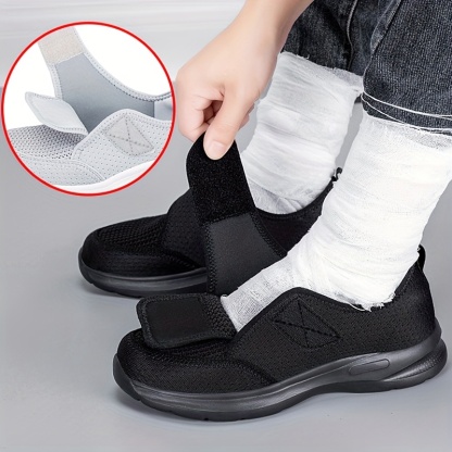 Orthopedic Wide Feet Swollen Walking Shoes - Adjustable Hook-and-Loop Fastener Closure