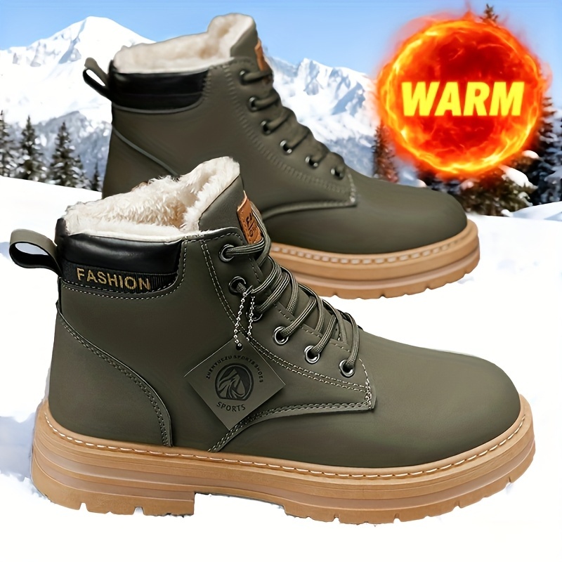 Men's Thick Warm Lining Winter Snow Boots