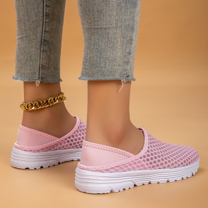 Women'S Lightweight Slip-On Mules Sneakers - Breathable Mesh Fabric Upper