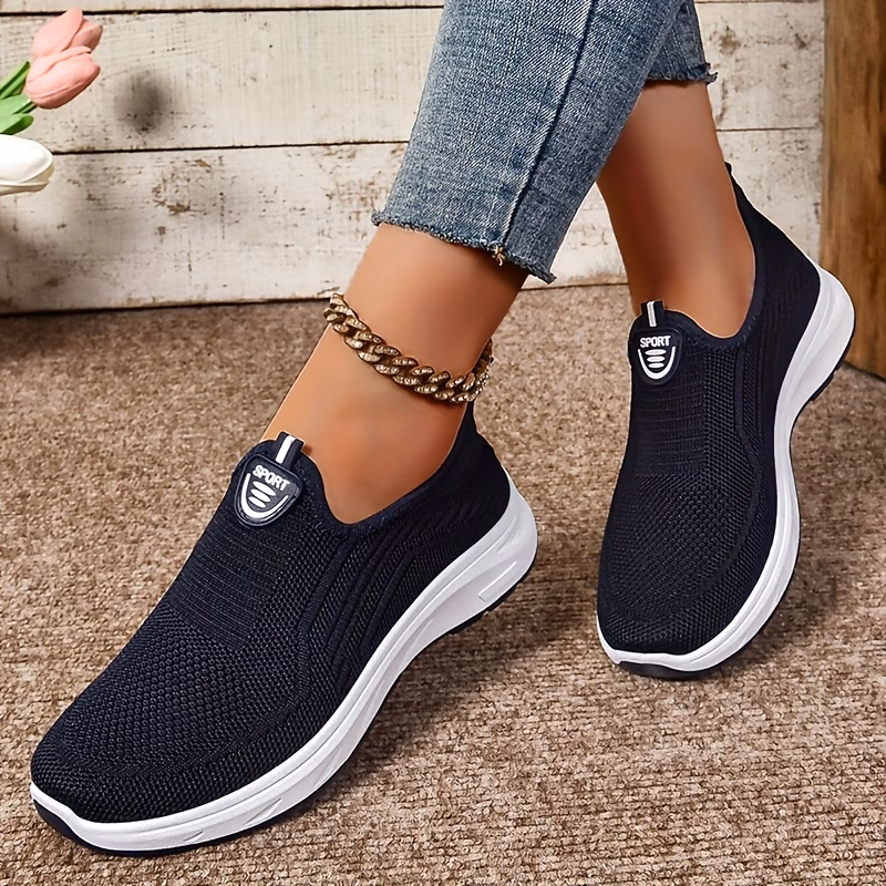 womens casual slip on sneakers non slip soft and comfortable mesh knit upper for breathable lightweight slip resistant and durable women shoes details 8