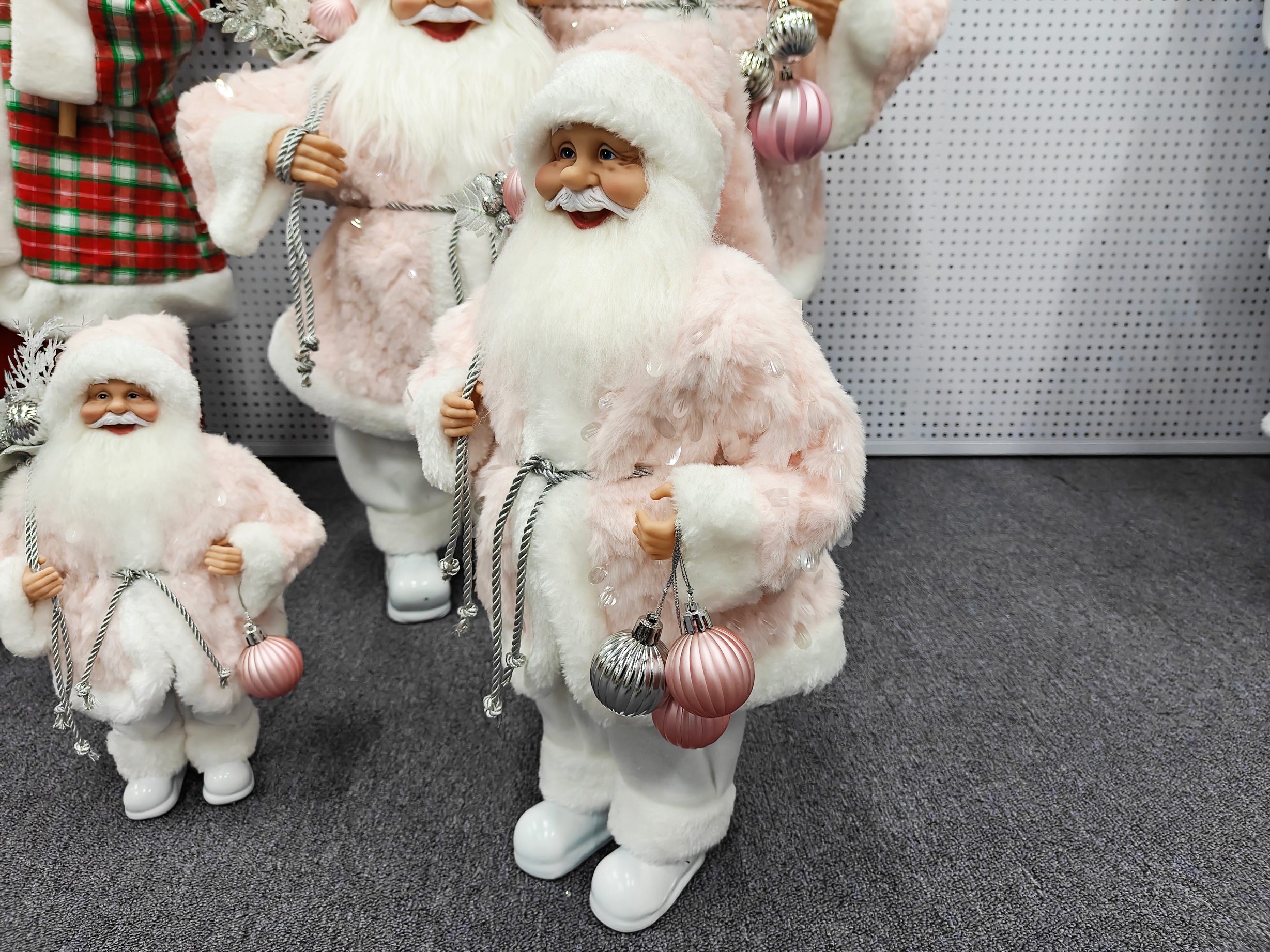 Luxury Santa Claus Christmas Home Decoration 30~80cm Standing & Sitting Fabric Doll