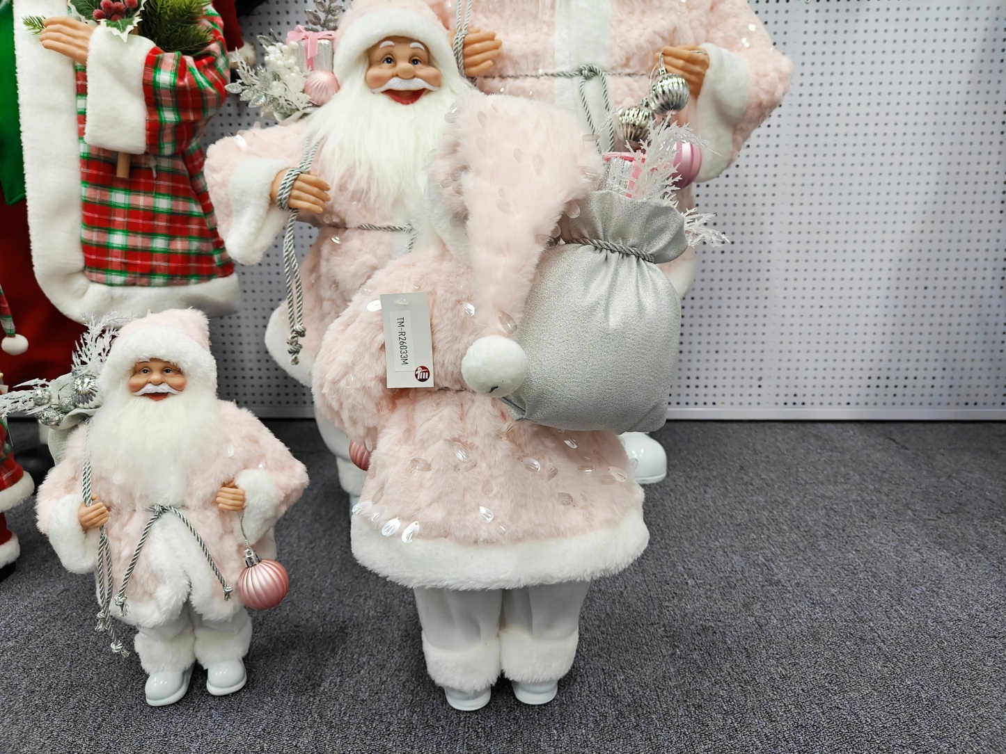 Luxury Santa Claus Christmas Home Decoration 30~80cm Standing & Sitting Fabric Doll