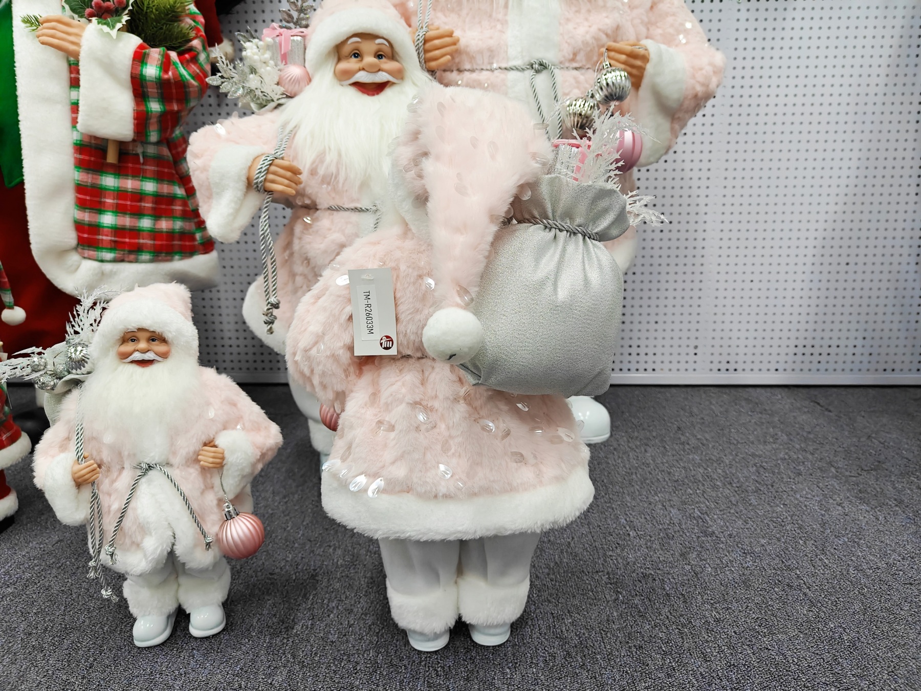 Luxury Santa Claus Christmas Home Decoration 30~80cm Standing & Sitting Fabric Doll