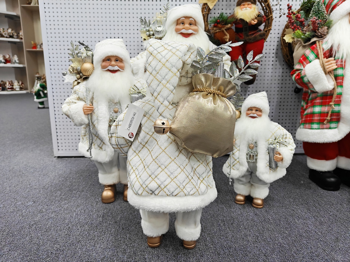 Handmade Xmas Luxury Navidad 30/40/60/80cm Standing Santa Claus Doll Figurines Christmas Large Decoration Christmas Santa Claus