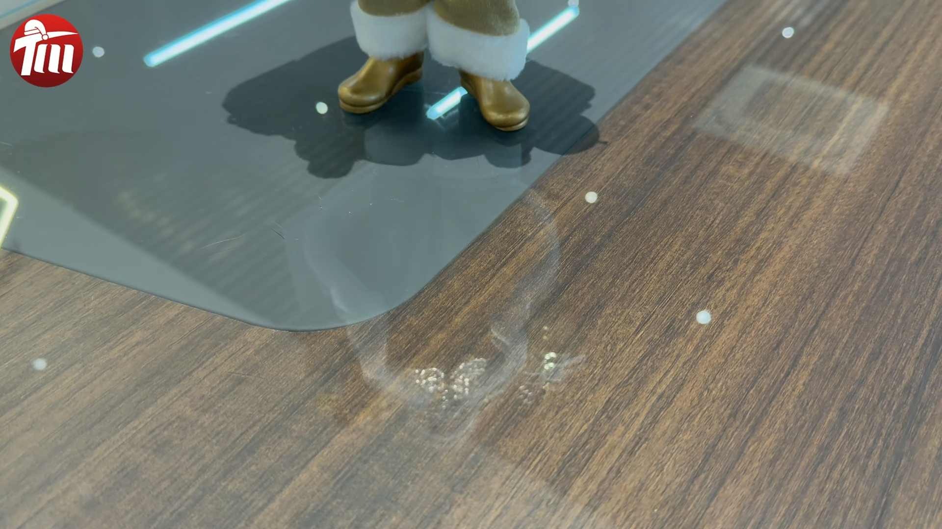 11Inch Xmas Handmade Resin Santa Claus Doll with a Bear Doll&Golden Bell Christmas Gift Handicraft Polyresin Santa Claus Indoor Decoration