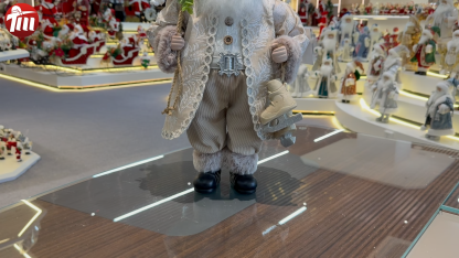 45cm Xmas Handmade Luxury Santa Claus Doll with Christmas Gift Bag And Ice Skates Handicraft Plush Santa Claus Indoor Decoration