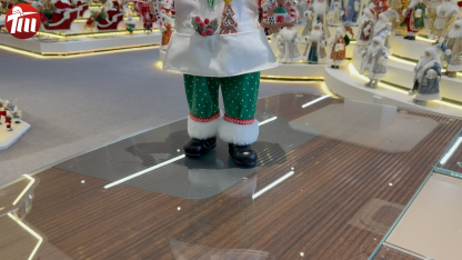 45cm Xmas Handmade Luxury Santa Claus Doll Chef Handicraft Plush Santa Claus Indoor Decoration