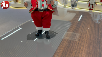 11Inch Xmas Handmade Resin Santa Claus Doll with Pad And Newspaper Handicraft Polyresin Santa Claus Indoor Decoration