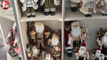 Luxury Christmas 50/60/90cm Santa Bear Santa Claus Plush Doll Handicraft Eco-Friendly Home Decoration Ornaments