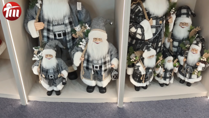 Luxury Christmas Santa Claus Statue 30~80cm Standing Home Decoration Factory Direct Gift