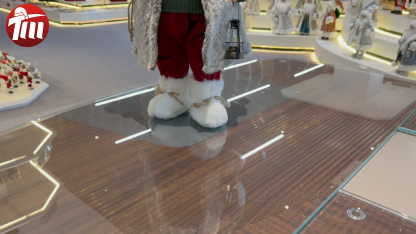 45cm Xmas Handmade Luxury Santa Claus Doll with Oil Lamp And Christmas Gift Bag Handicraft Plush Santa Claus Indoor Decoration
