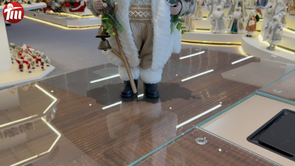 45cm Xmas Handmade Luxury Santa Claus Doll with Christmas Gift Bag Handicraft Santa Claus Indoor Decoration