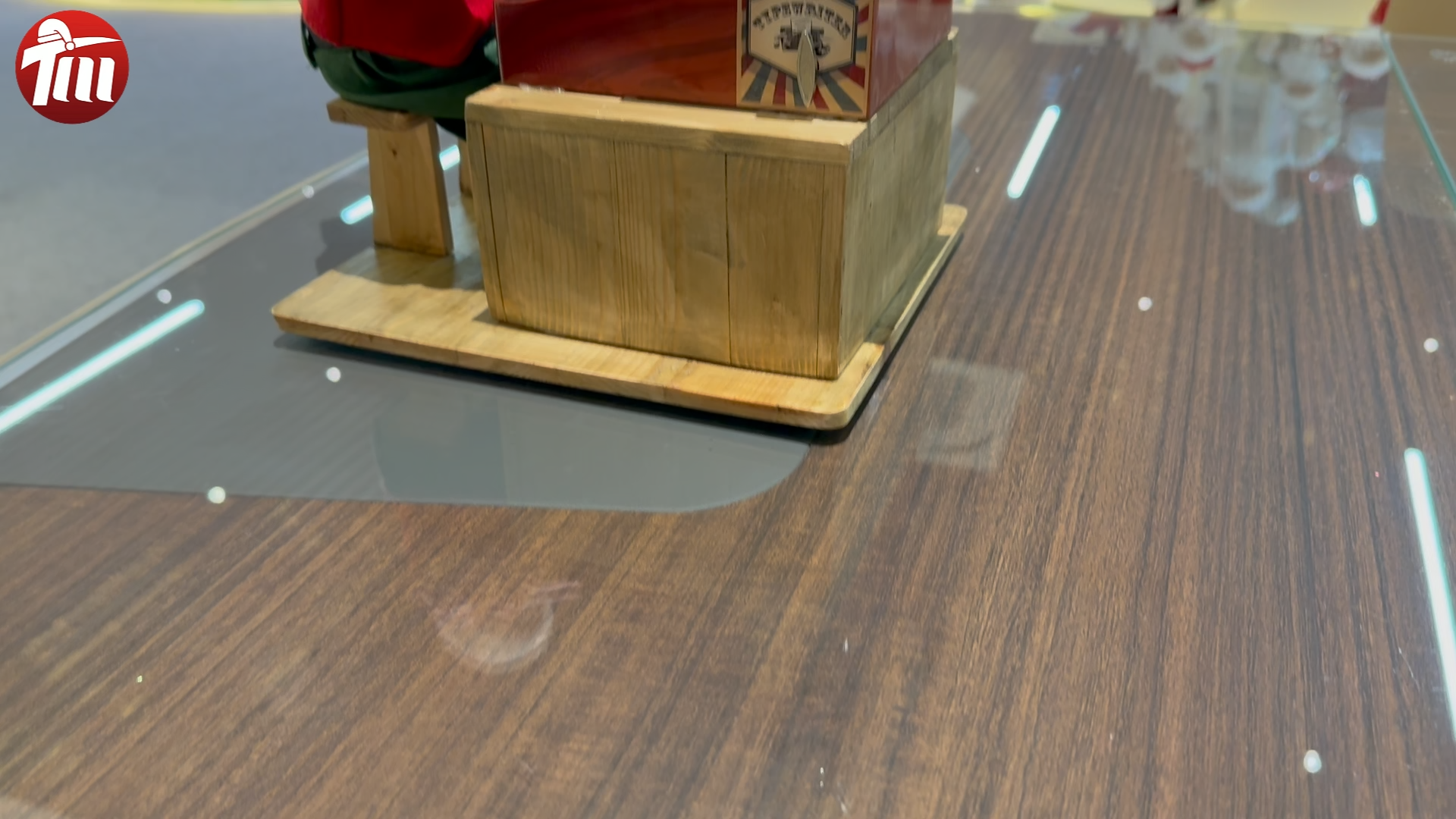 9INCH Xmas Handmade Resin Santa Claus Doll WITH MANUAL TYPEWRITER Handicraft Polyresin Santa Claus Indoor Decoration