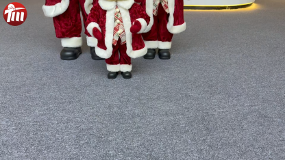 High Quality Luxury 20Inch +24Inch +36Inch Animal Santa Bear Christmas Ornaments Handmade Eco Friendly Santa Claus Doll