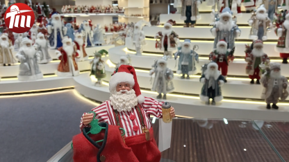 11" Standing Santa Claus Classic Polyester & Fabric Doll-Durable Eco-Friendly Indoor Decoration for Christmas Gifts