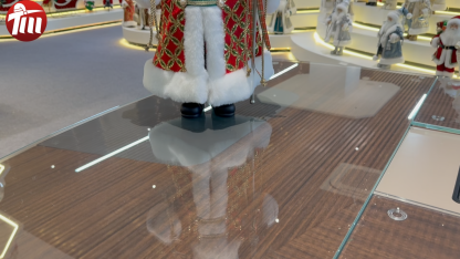 45cm Xmas Handmade Luxury Santa Claus Doll with Christmas Gift Bag Handicraft Santa Claus Indoor Decoration