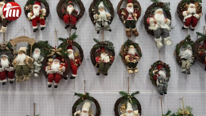 Luxury Santa Claus Christmas Home Decoration 30~80cm Standing & Sitting Fabric Doll