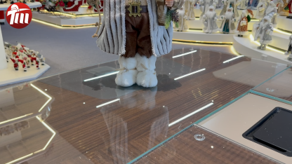 45cm Xmas Handmade Luxury Santa Claus Doll With Christmas Gift Box and Bag Handicraft Plush Santa Claus Indoor Decoration