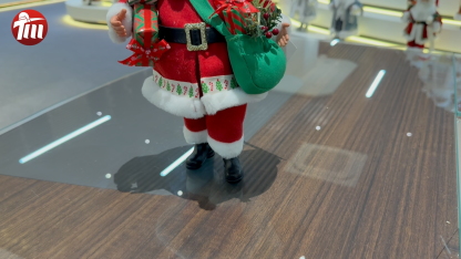 11Inch Xmas Handmade Resin Santa Claus Doll with Christmas Gifts Box&Bag Handicraft Polyresin Santa Claus Indoor Decoration