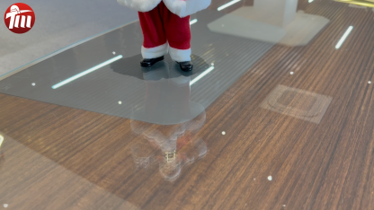 11Inch Xmas Handmade Resin Santa Claus Doll with Snowman Handicraft Polyresin Santa Claus Indoor Decoration