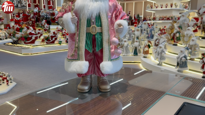 45cm Xmas Handmade Luxury Santa Claus Doll with Christmas Gift Bag And Balls Handicraft Santa Claus Indoor Decoration
