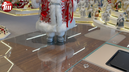 45cm Xmas Handmade Luxury Santa Claus Doll with Christmas Gift Bag Handicraft Plush Santa Claus Indoor Decoration