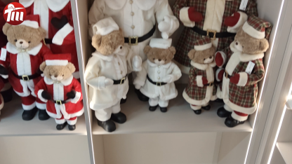 Luxury 50/60/90cm Animal Christmas Santa Bear Eco Friendly Decorations Displaying Gifts Popular Santa